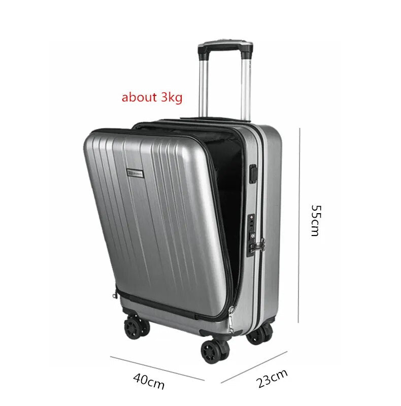 Rolling Travel Suitcase With USB Charger