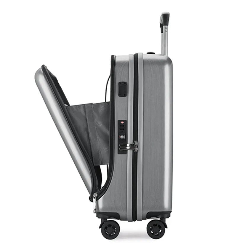 Rolling Travel Suitcase With USB Charger