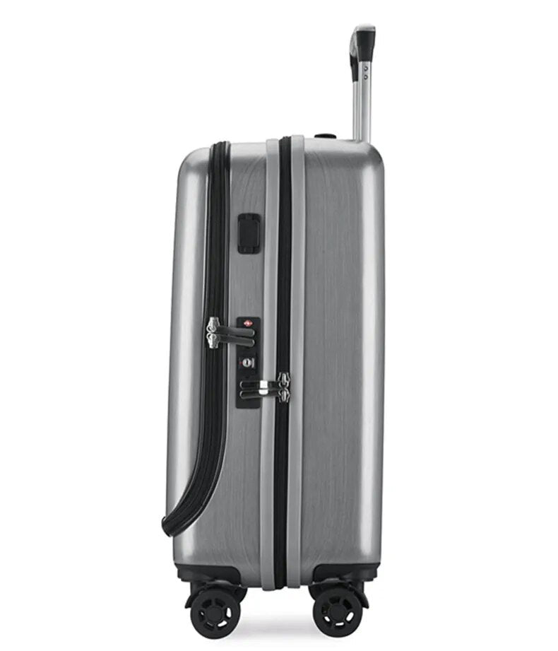 Rolling Travel Suitcase With USB Charger