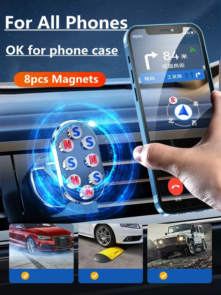 Foldable Magnetic Car Phone Holder