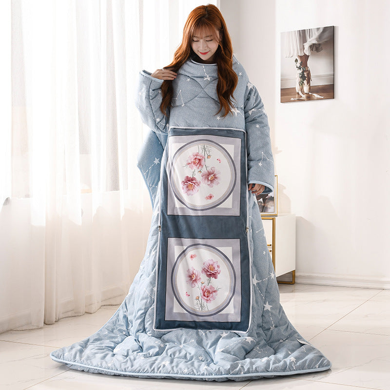 Thickened Sleeping Quilt  With Sleeves