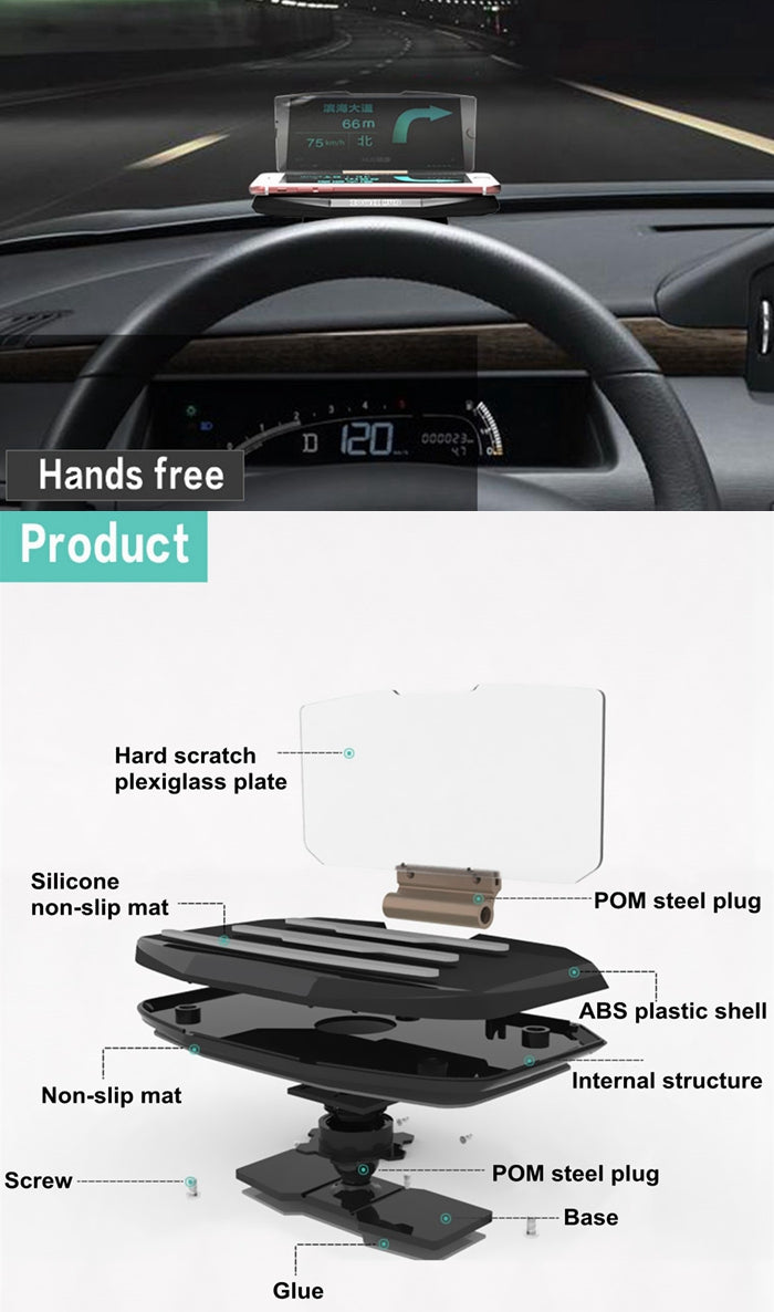 Car Mobile Navigation HUD Display Bracket