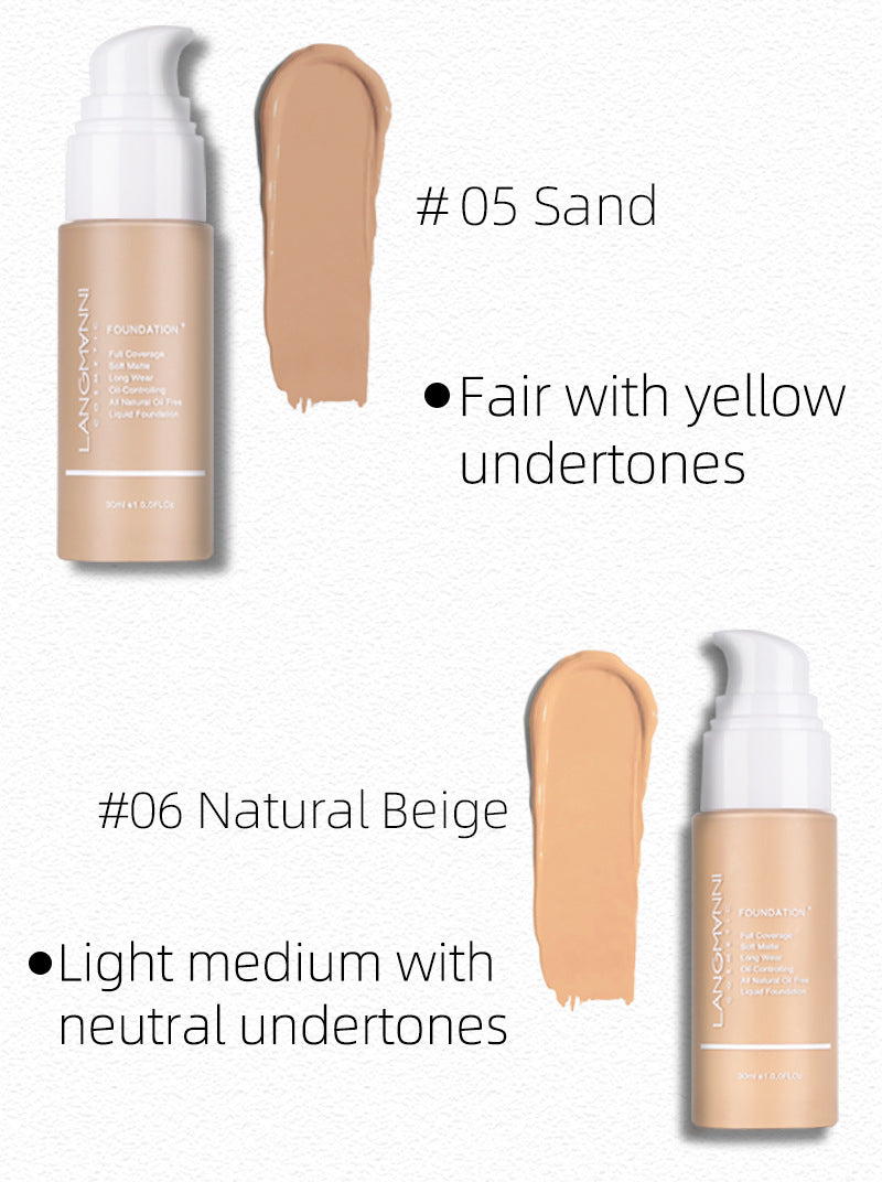 Matte Oil Control Concealer Liquid Foundation