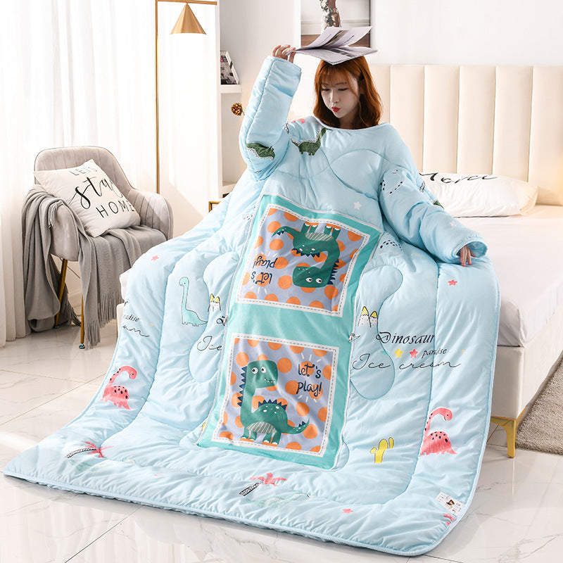 Thickened Sleeping Quilt  With Sleeves