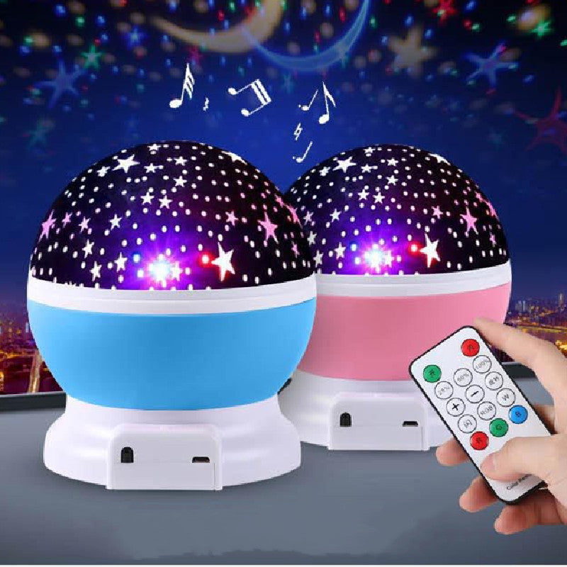 Rotating Bluetooth Speaker Starry Night Light