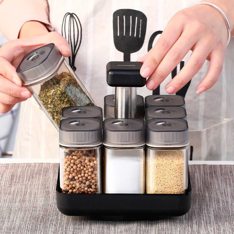 European Style Rotating Glass Seasoning Bottle