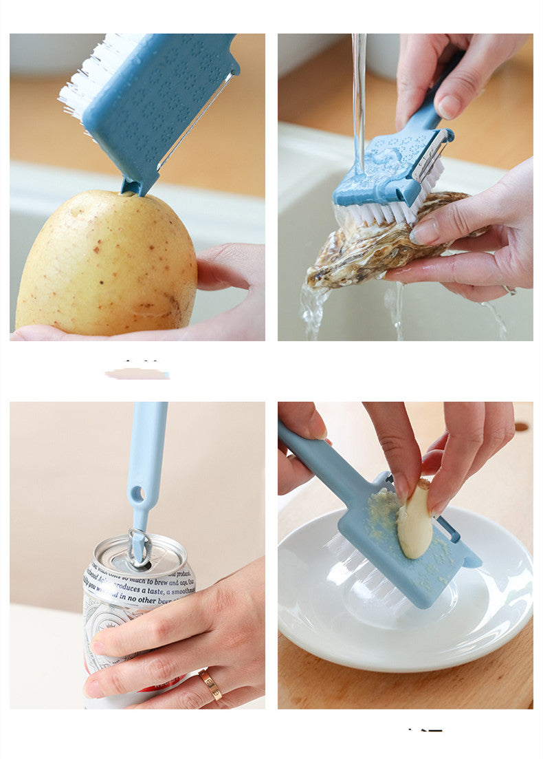 Multifunctional Tool Peeler Garlic Grinder Brush