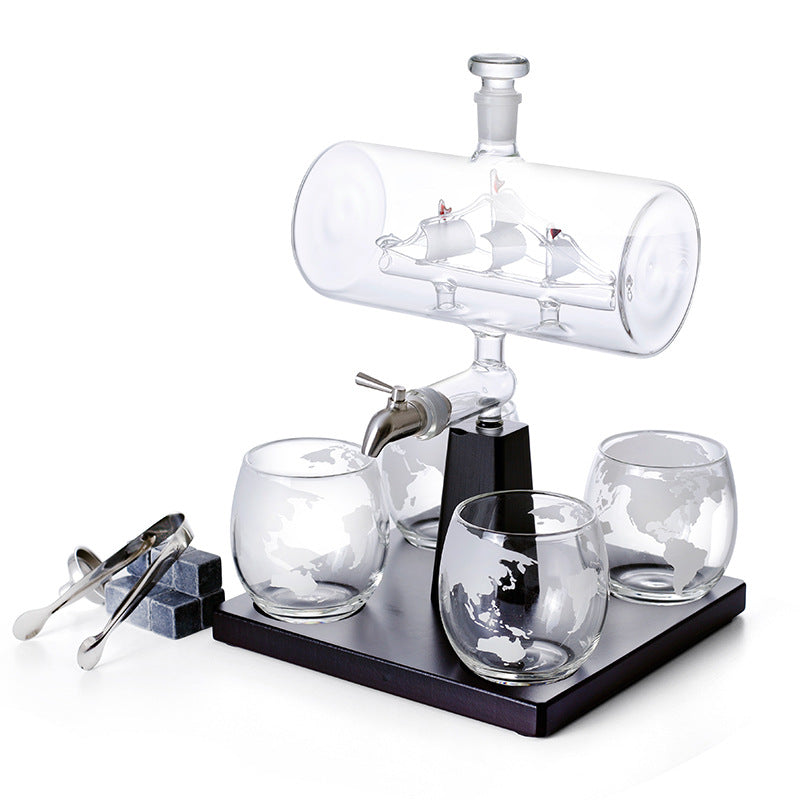 Glass Sailing Wine Decanter