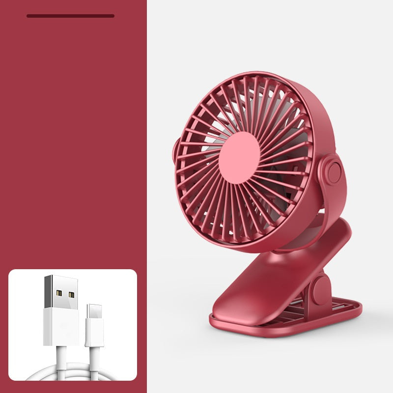 USB Rechargeable Clip Mini Fan