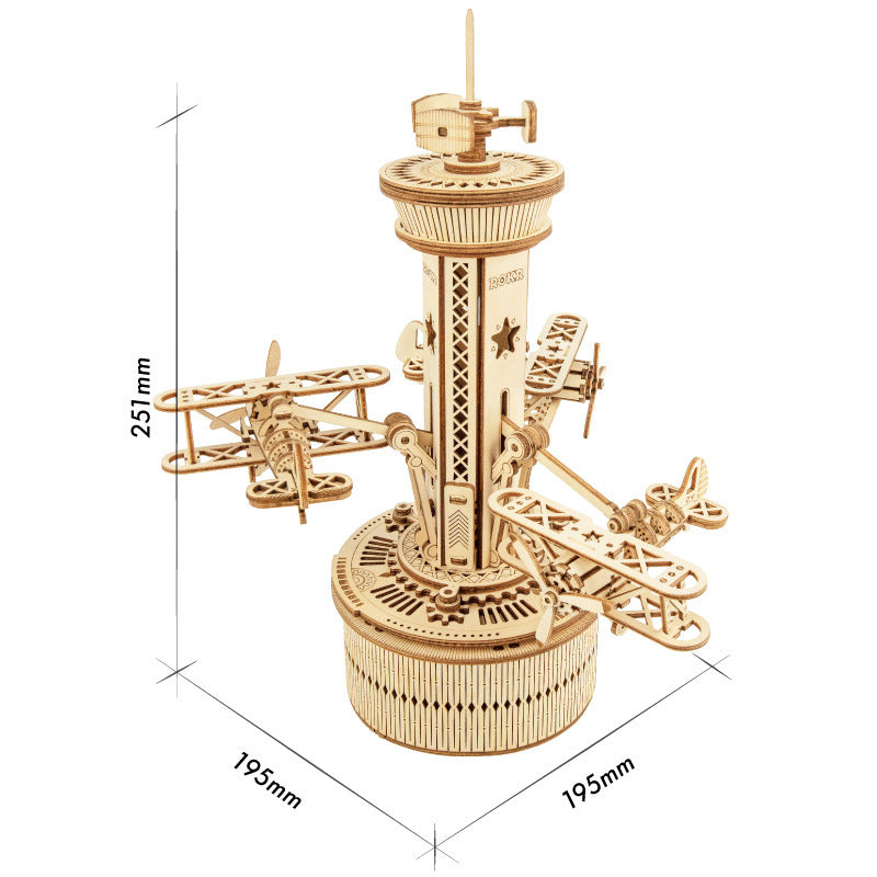 DIY 3D Wooden Puzzle Music Box Toy Gift