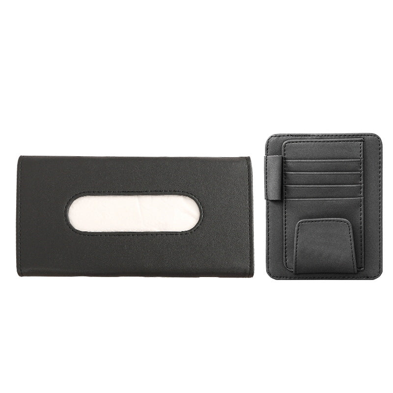 Car Sun Visor Tissue Box With Card Holder