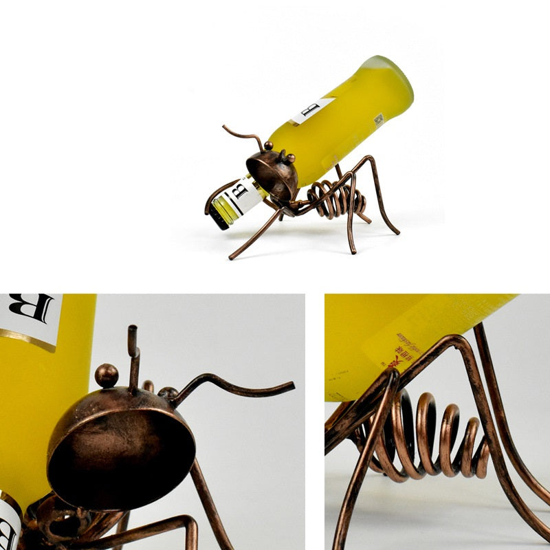 Creative Metal Ant Shaped Bottle Holder