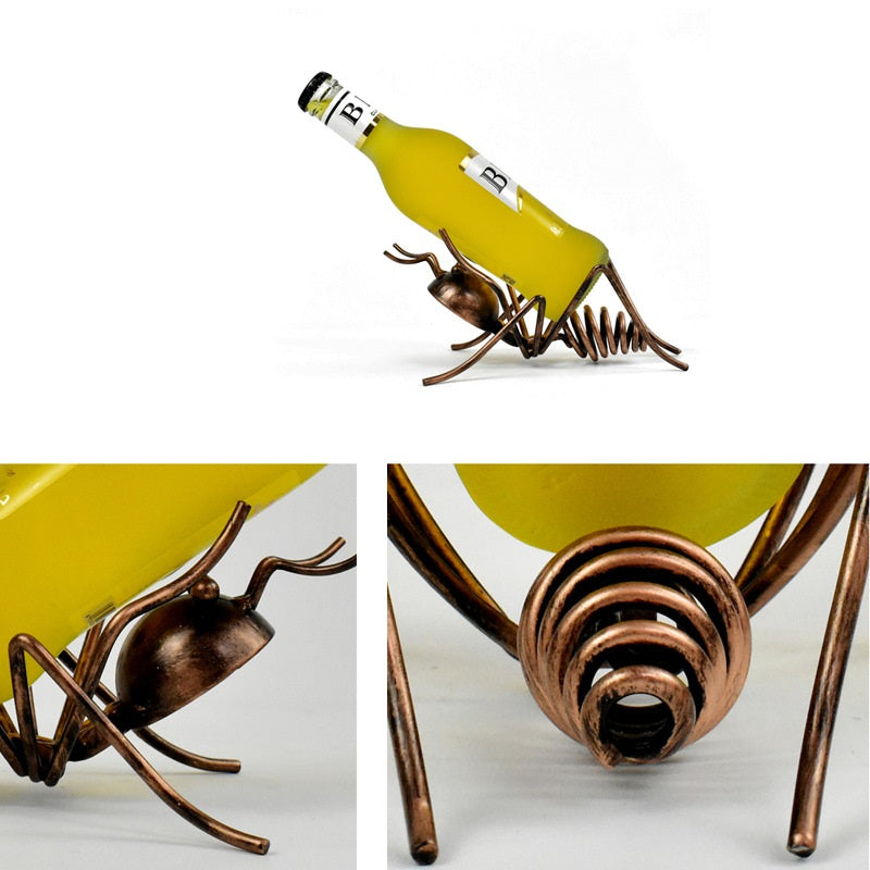 Creative Metal Ant Shaped Bottle Holder