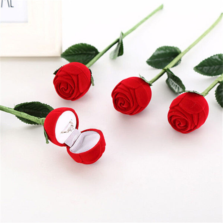 Rose Flower Ring Gift Box