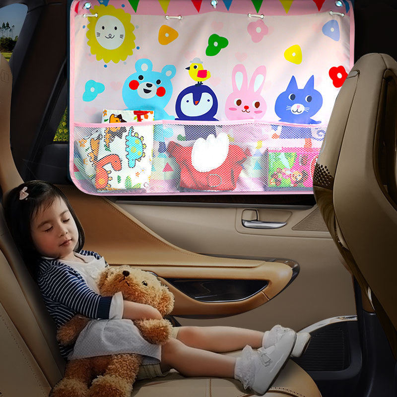 Cartoon Car Sunshade With Suction Cup