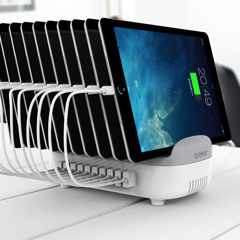 10-port USB charger bus