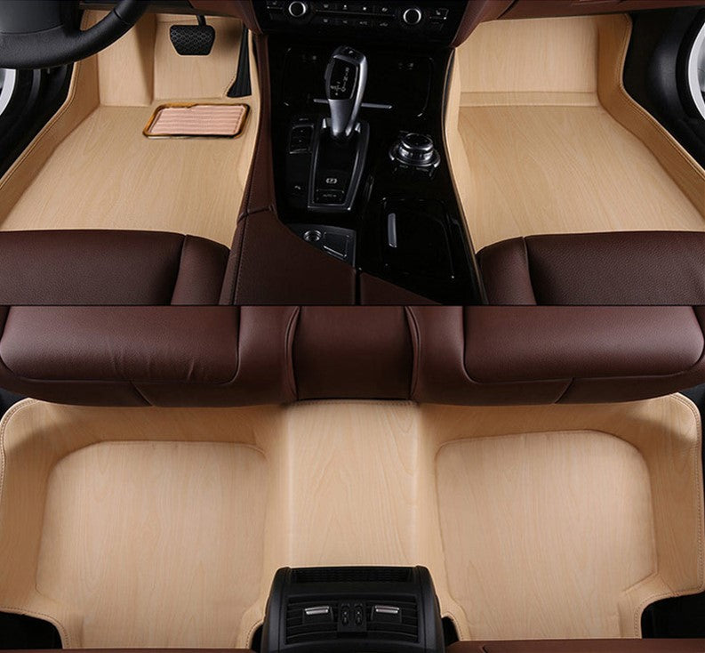 Full Covered Wood Grain Waterproof Car Mat