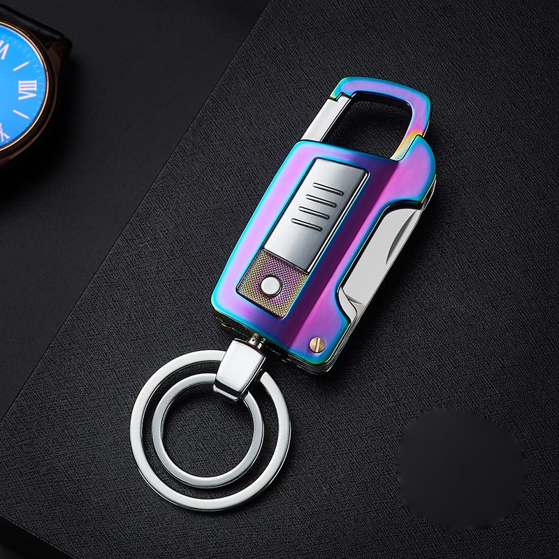 Multifunctional USB Lighter Keychain