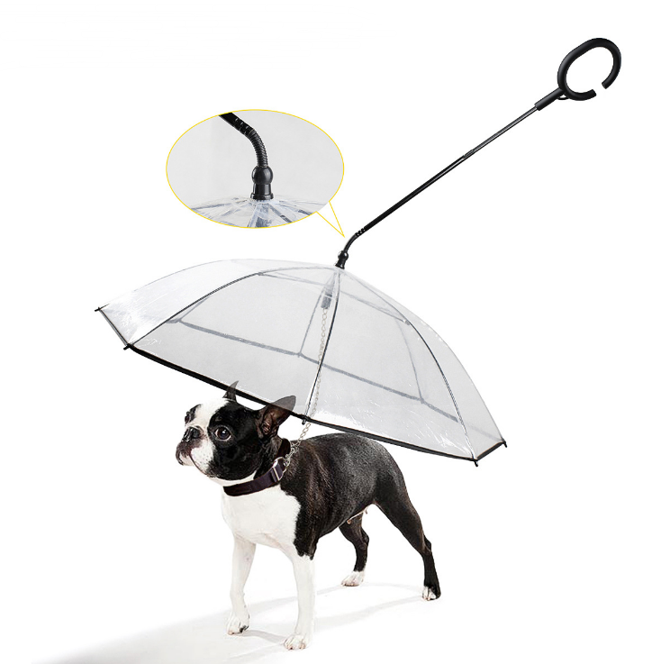 Transparent Pet Umbrella Adjustable Rope