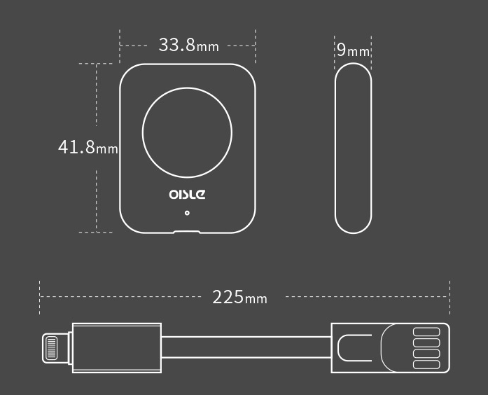 Magnetic Wireless Charger Key Pendant