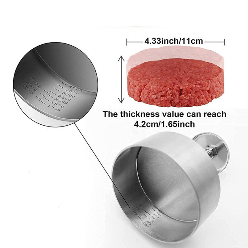 Stainless Steel Burger Meat Press