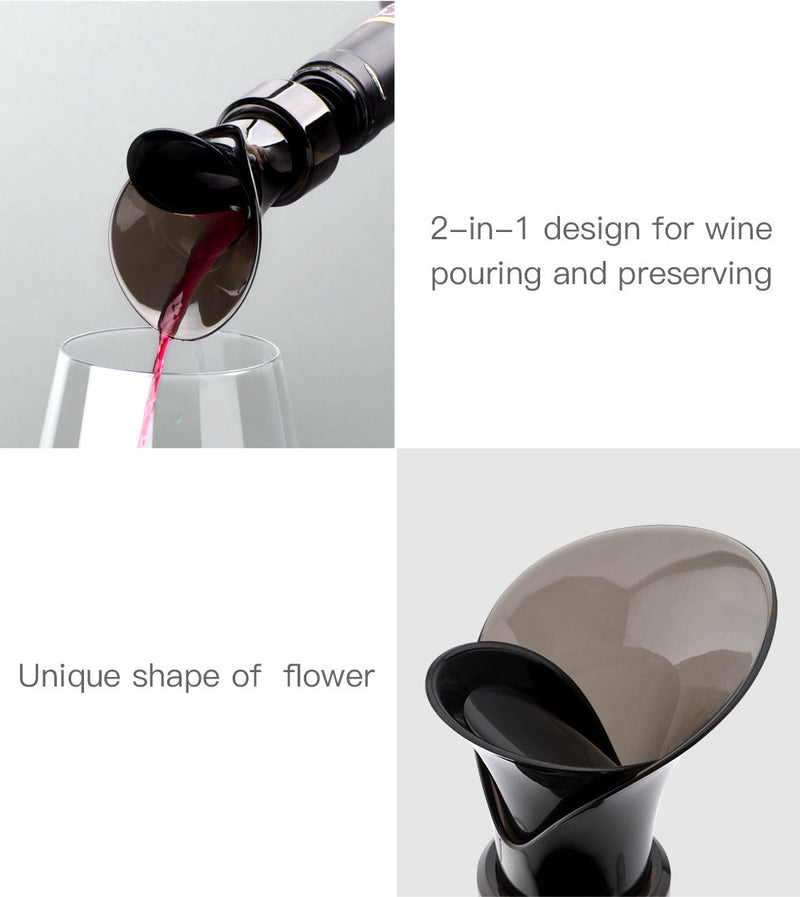 2 in 1 Wine Pourer Decanter Cap