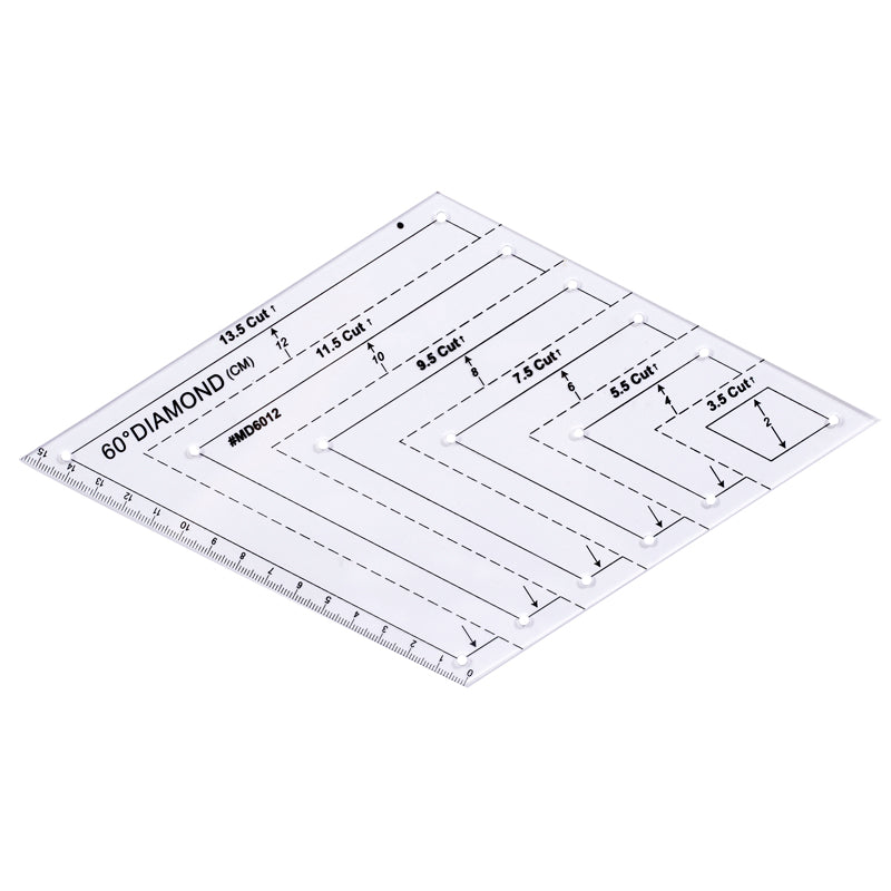 Diamond-shaped Patchwork Ruler