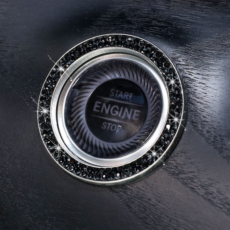 Diamond-Encrusted Car Start Button Ring Stickers