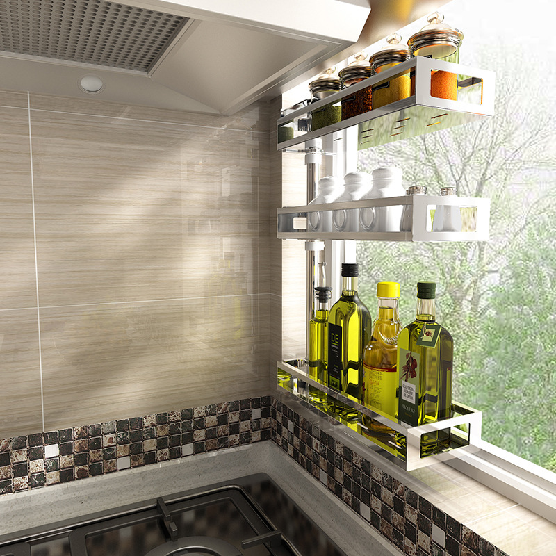 Rotating Kitchen Corner Spice Rack