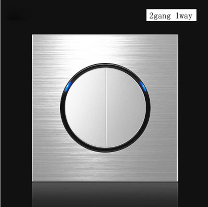 Gang Way Silver Aluminum Alloy Panel Switch