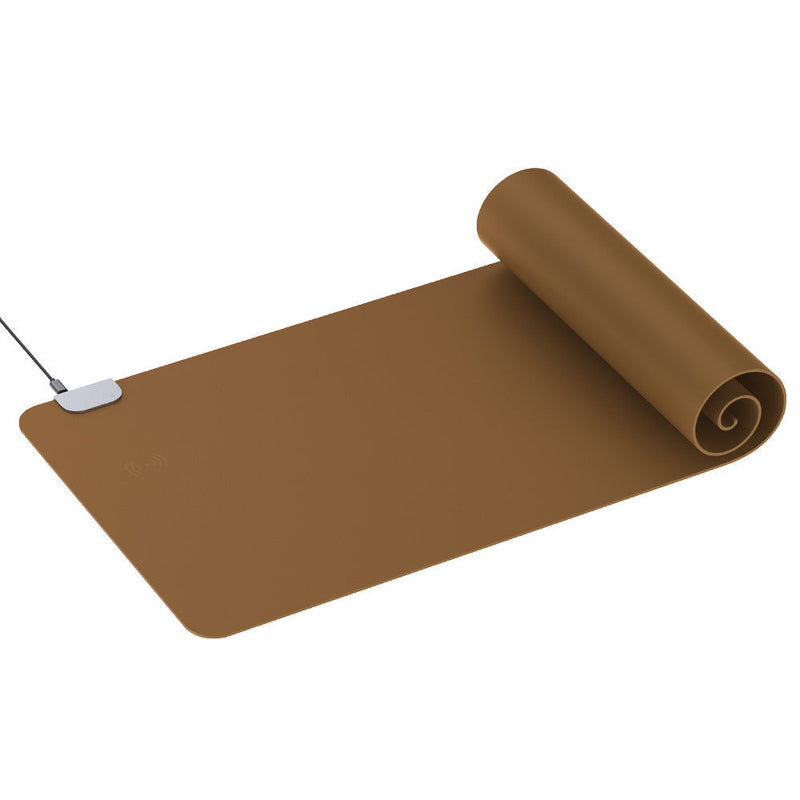 Wireless Fast Charging Leather Mouse Pad