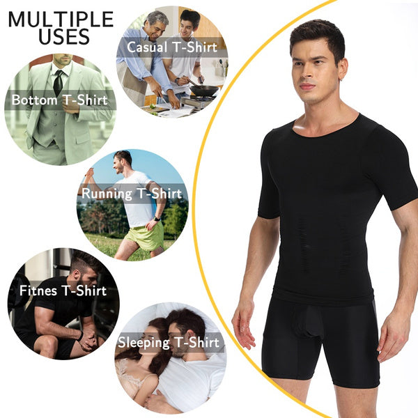 Men's Body Shaper Slimming T-Shirt