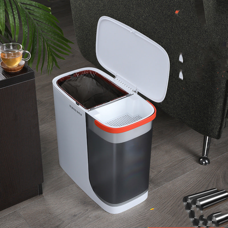 Double Compartment Trash Can