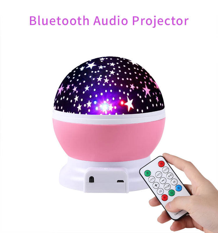 Rotating Bluetooth Speaker Starry Night Light