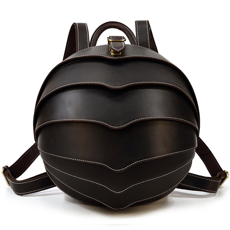 Vintage Leather Backpack Personality Beetle