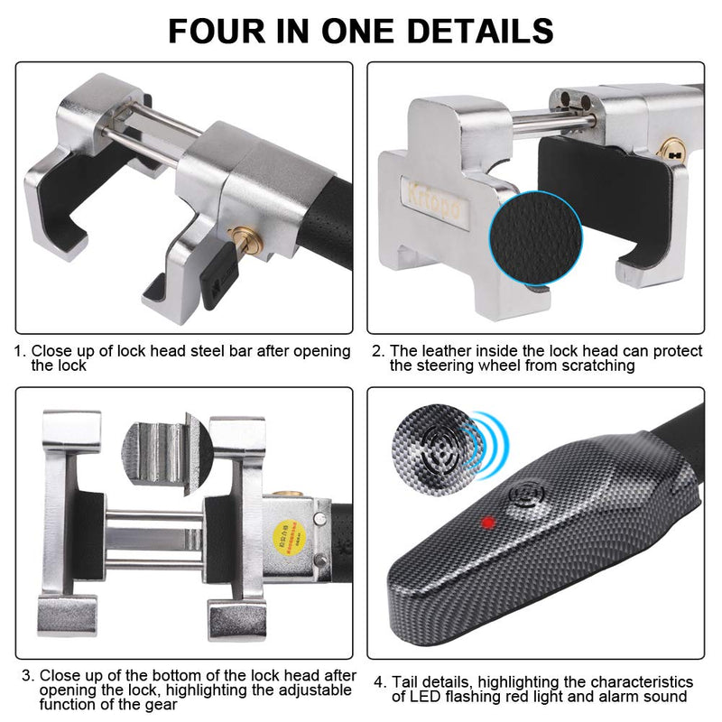 Car Steering Wheel Lock With Keys