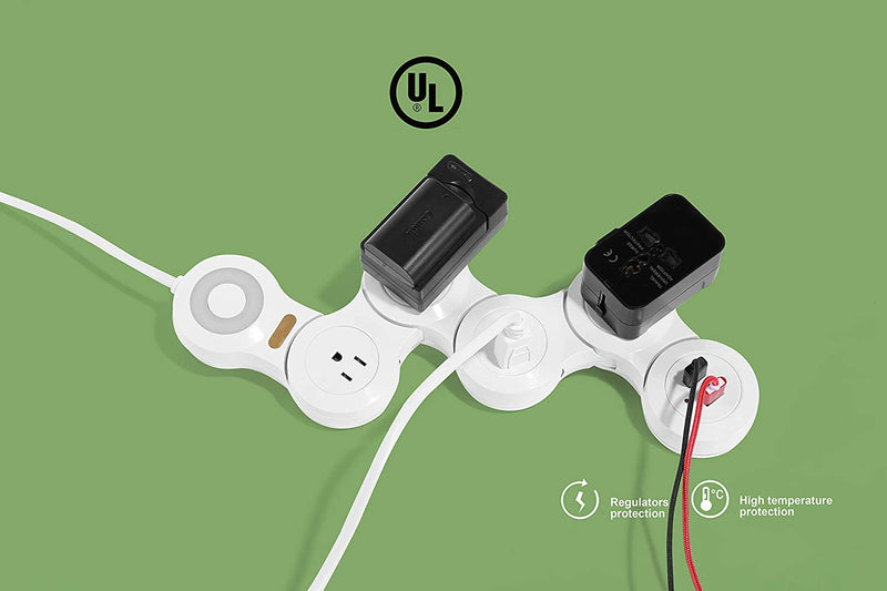 Flexible Plug Socket USB Extension Cord