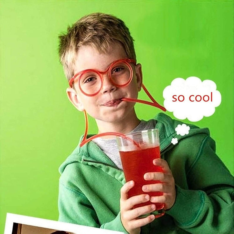 Creative Crazy Glasses Straws