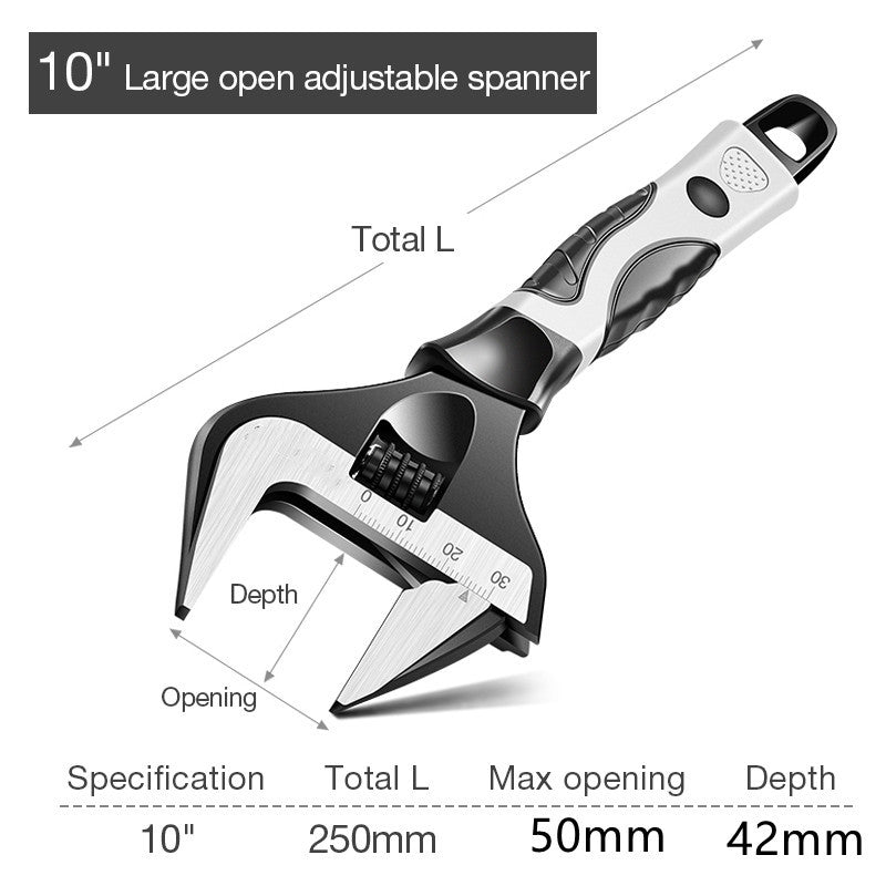 Large Open Adjustable Wrench