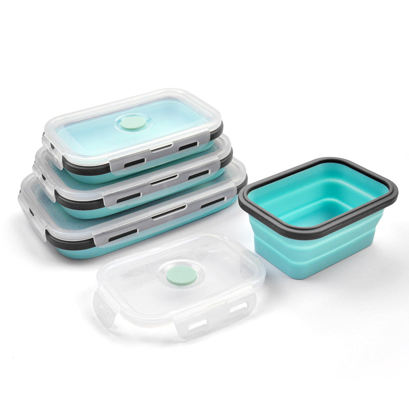 4 Pcs Silicone Collapsible Food Container