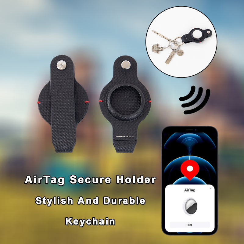 Elegant Airtag Secure Keyring Holder