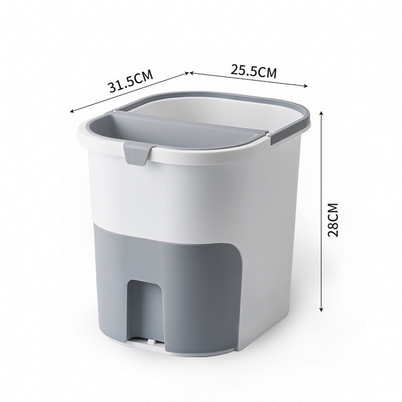 Dry And Wet Separation Drain Trash Bin