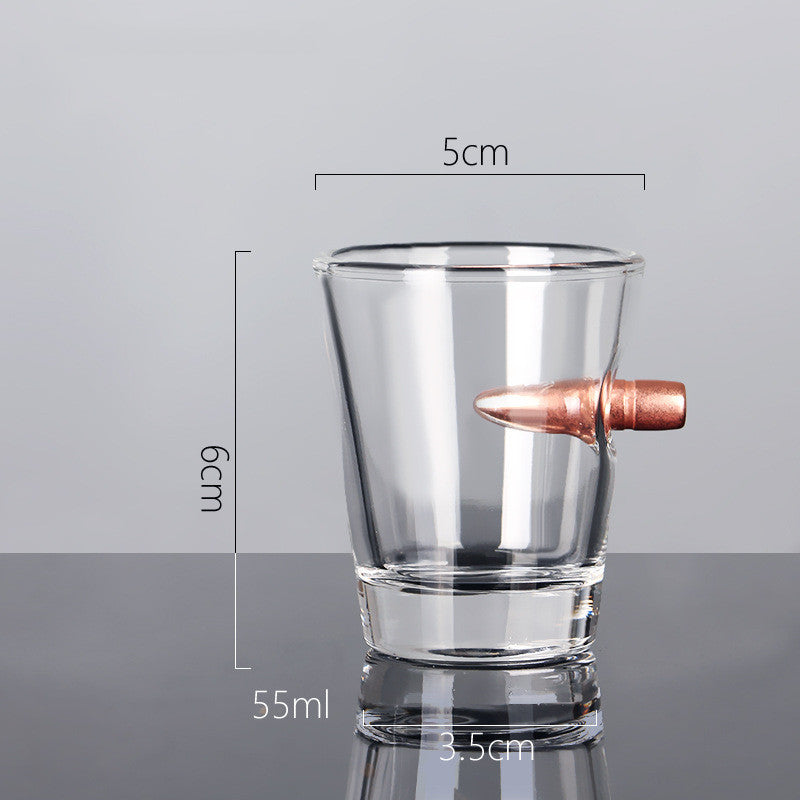 Creative Whisky Glass With Bullet