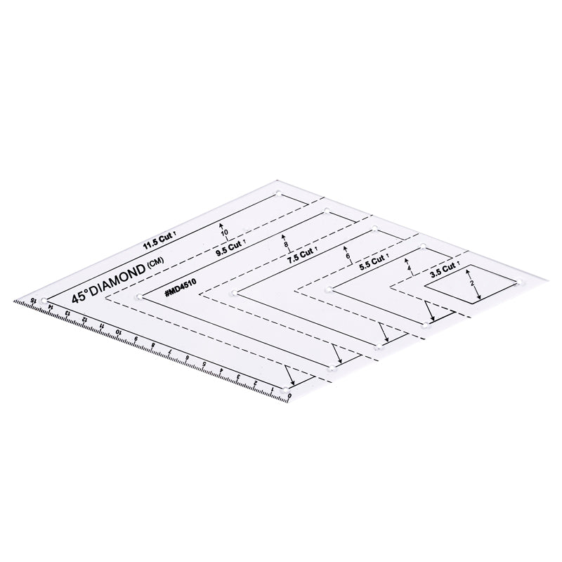 Diamond-shaped Patchwork Ruler