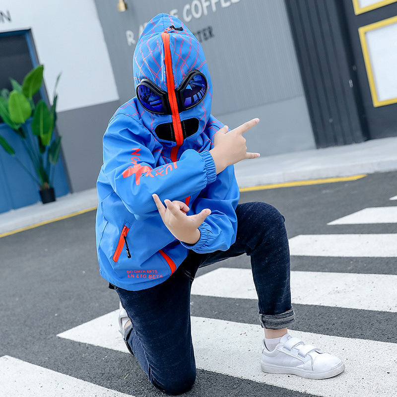 Boy's Hooded Jacket With Glass