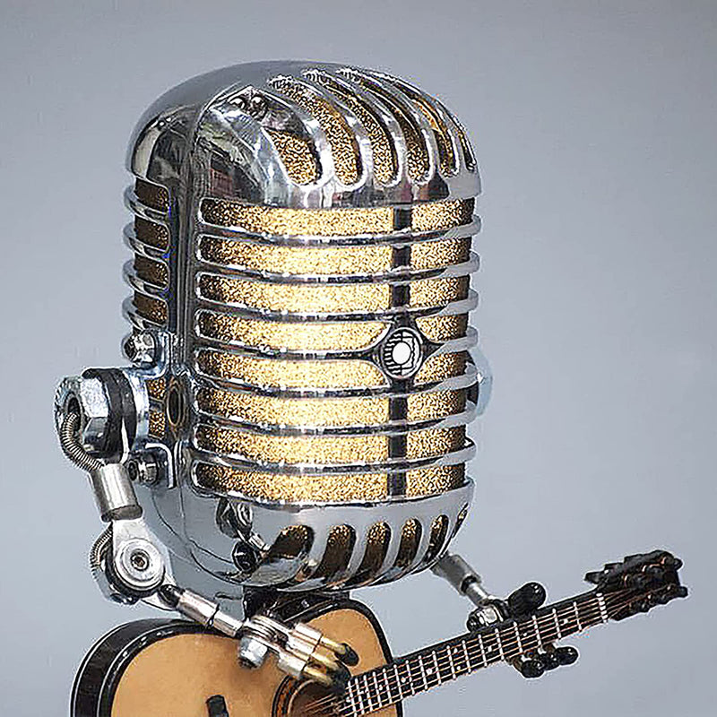 Vintage Microphone Robot Desk Lamp