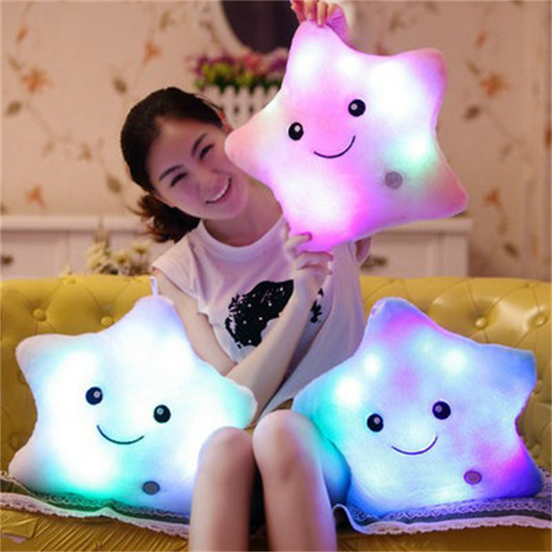 Colorful Luminous Star Pillow