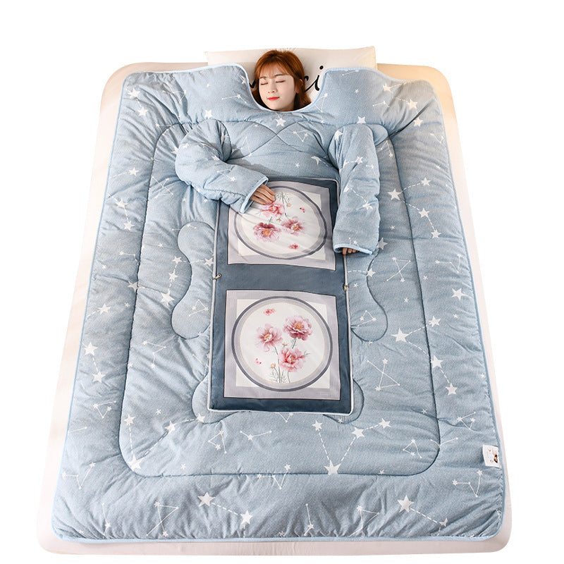 Thickened Sleeping Quilt  With Sleeves