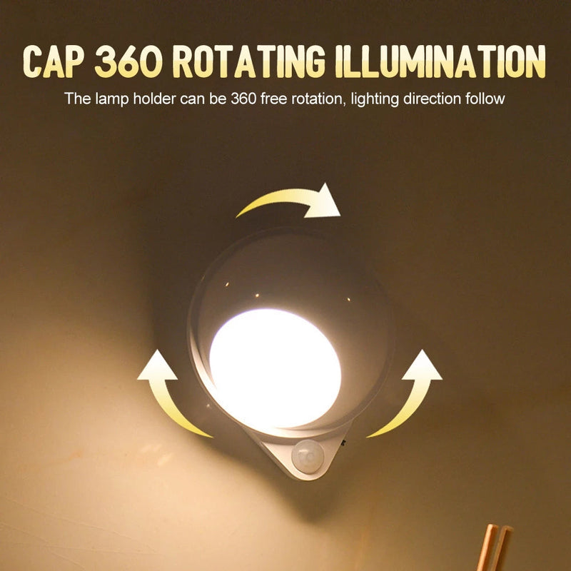 360 Degree Rotating LED Smart Sensor Night Light