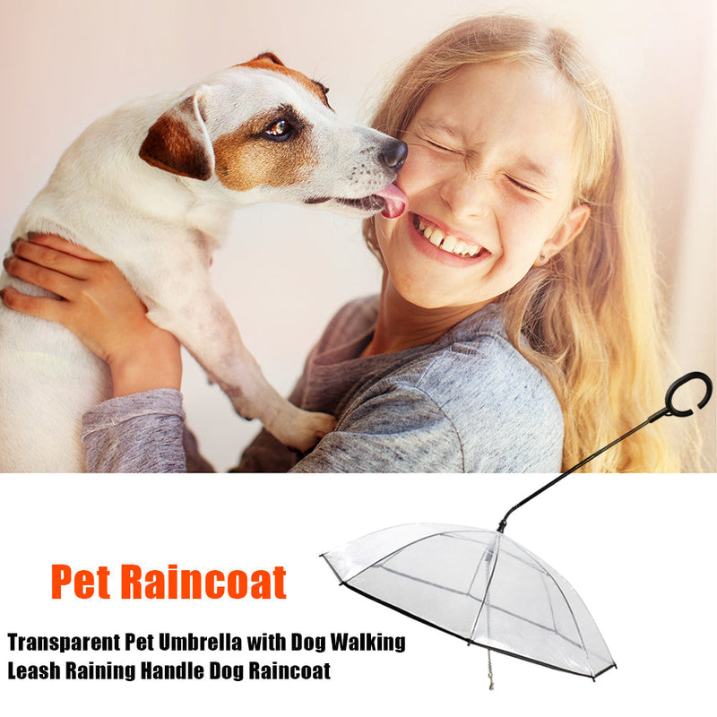 Transparent Pet Umbrella Adjustable Rope